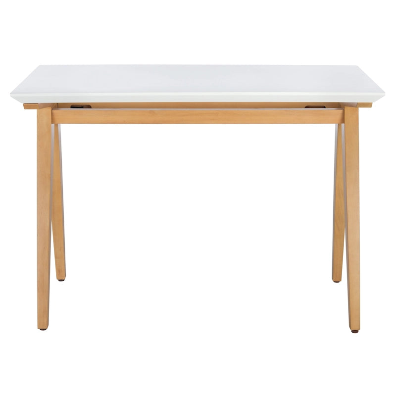 Bureau de style fermier avec piètement en A – Bois d'acajou