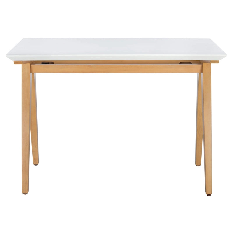 Bureau de style fermier avec piètement en A – Bois d'acajou