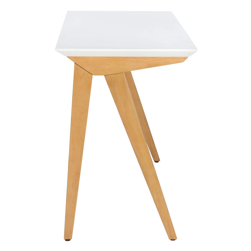 Bureau de style fermier avec piètement en A – Bois d'acajou
