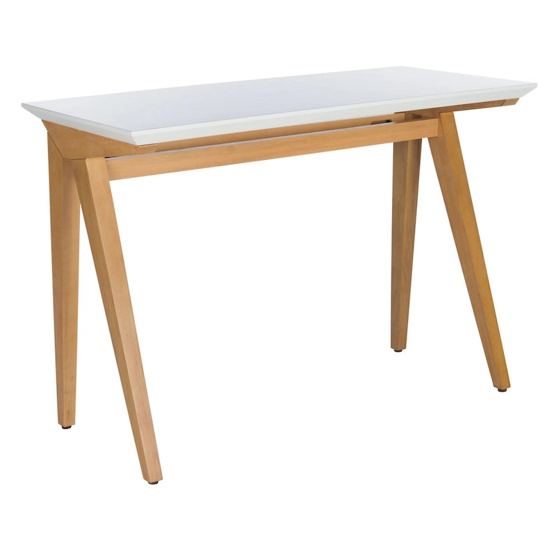 Bureau de style fermier avec piètement en A – Bois d'acajou