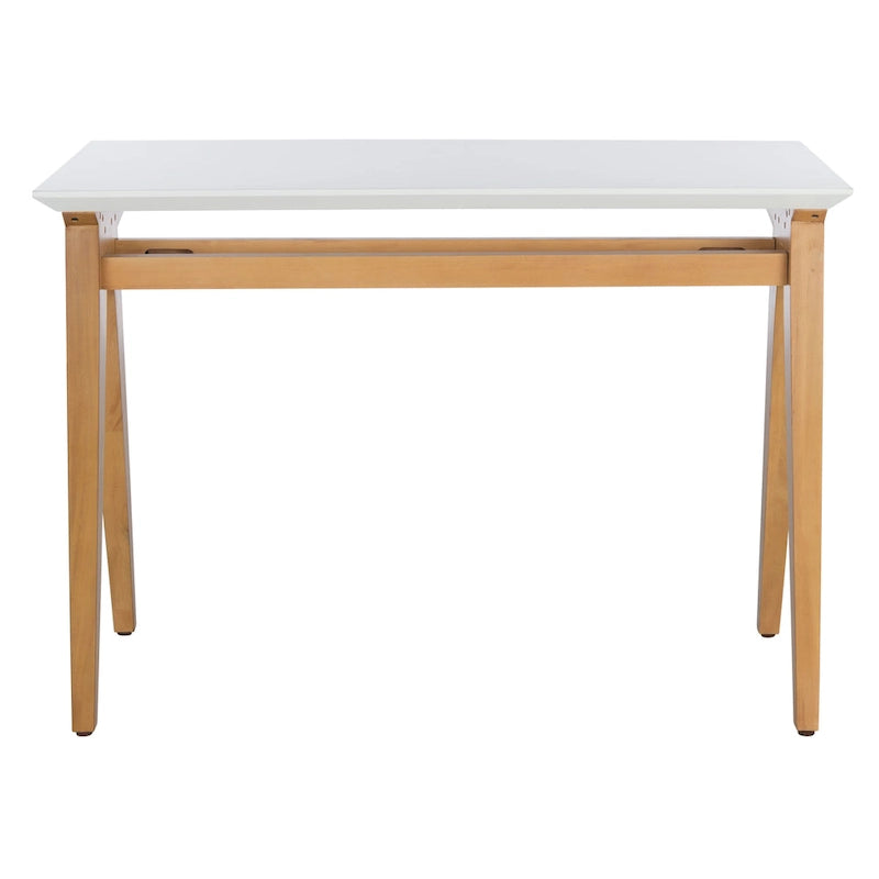 Bureau de style fermier avec piètement en A – Bois d'acajou