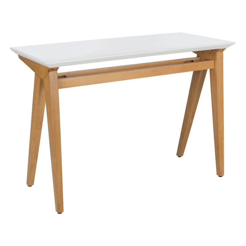 Bureau de style fermier avec piètement en A – Bois d'acajou