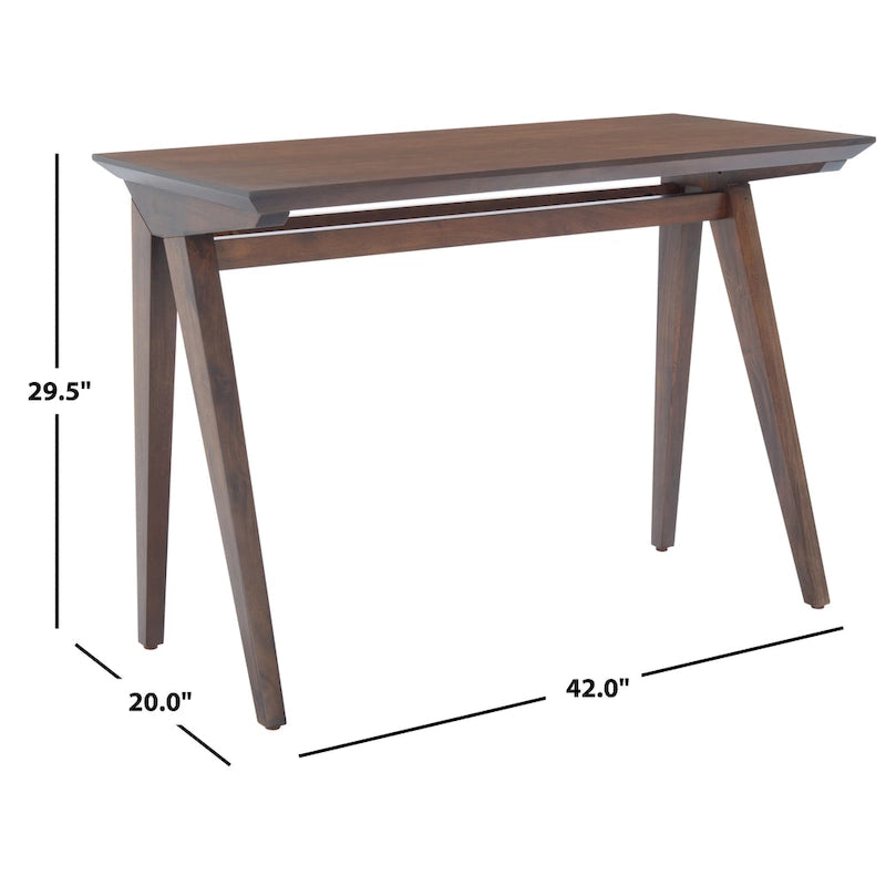 Bureau de style fermier avec piètement en A – Bois d'acajou