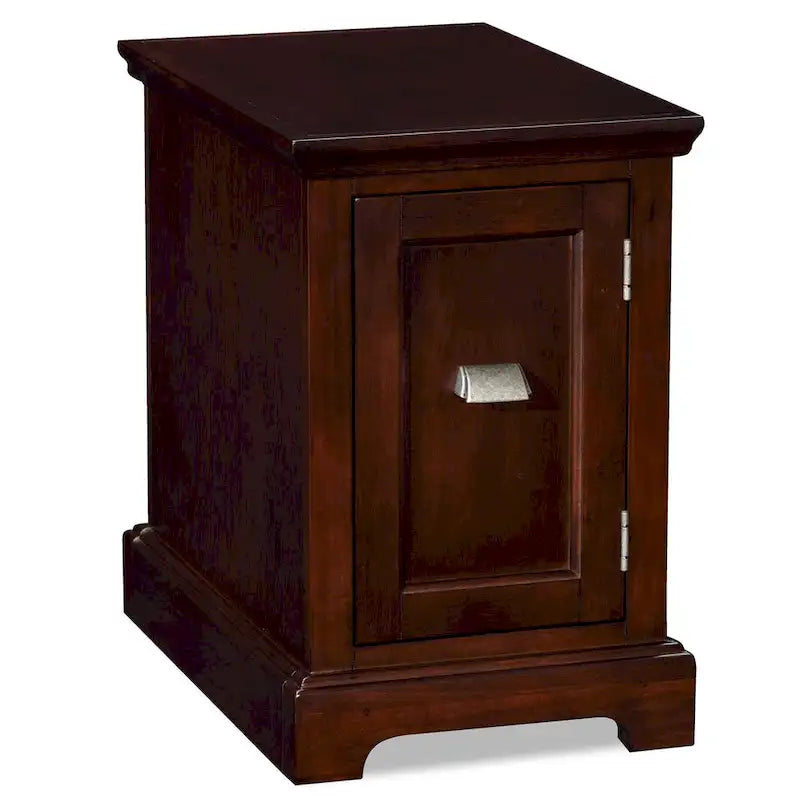 Table d'appoint en bois massif avec étagère réglable – Style Mission