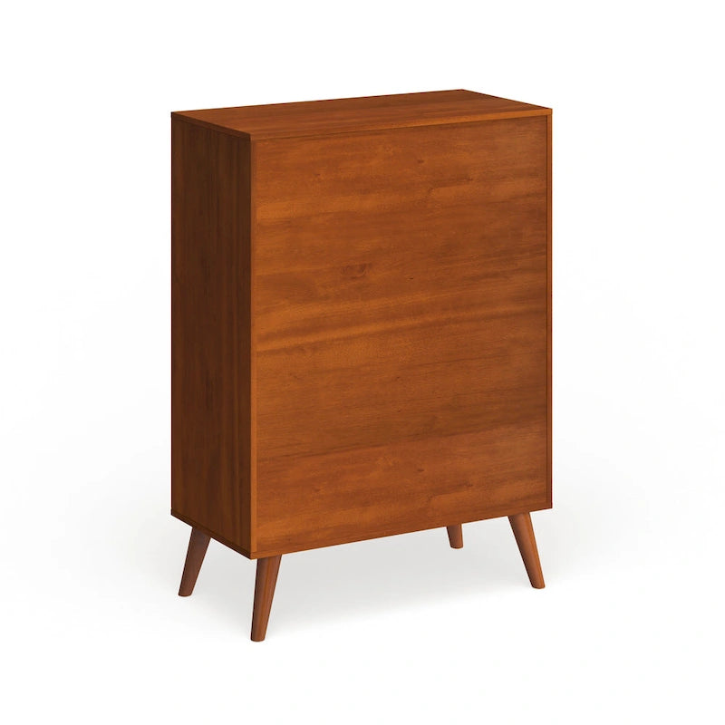 Commode à 4 tiroirs en bois massif, style moderne du milieu du siècle