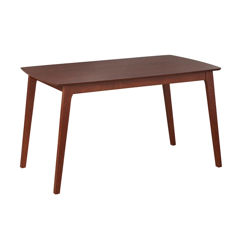 Table à manger moderne du milieu du siècle avec pieds en hêtre inclinés – 6 places