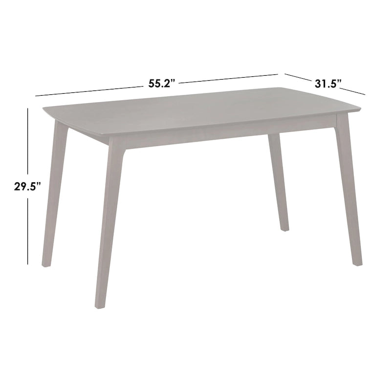Table à manger moderne du milieu du siècle avec pieds en hêtre inclinés – 6 places