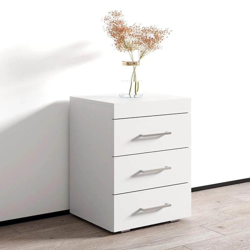 Table de chevet moderne avec rangement – Table de chevet au fini mat