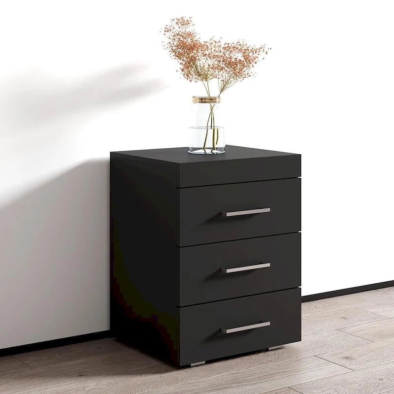 Table de chevet moderne avec rangement – Table de chevet au fini mat