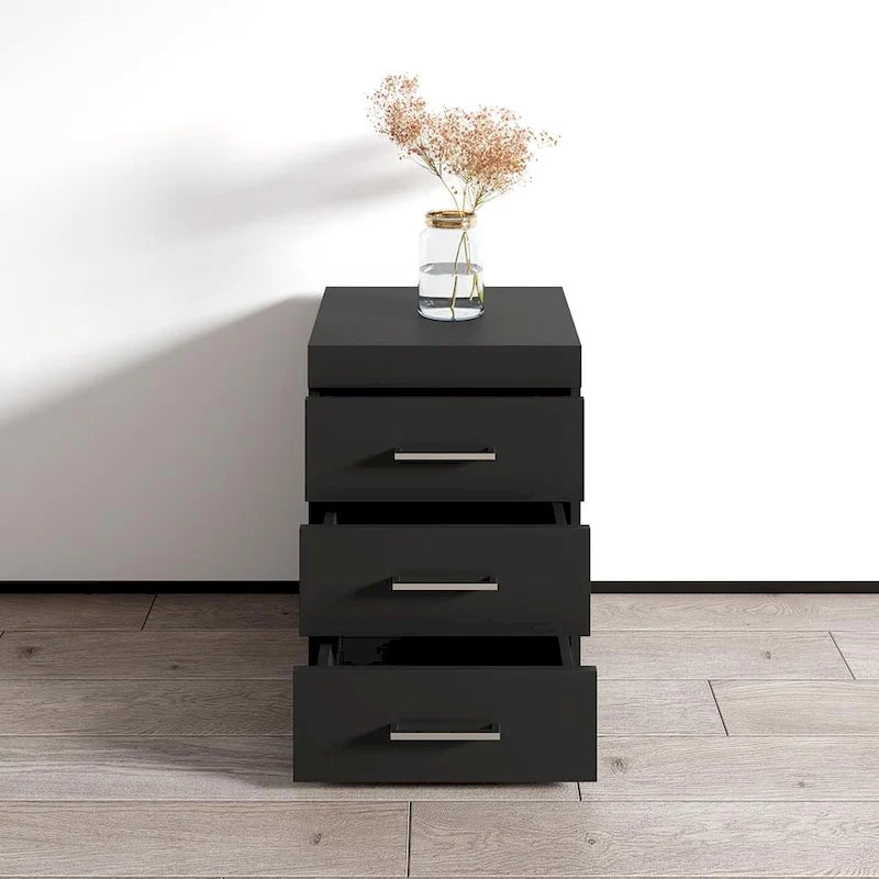 Table de chevet moderne avec rangement – Table de chevet au fini mat