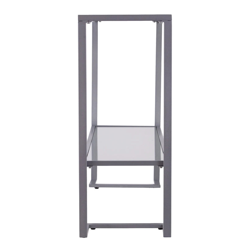Console étroite Glam – Argent et noir