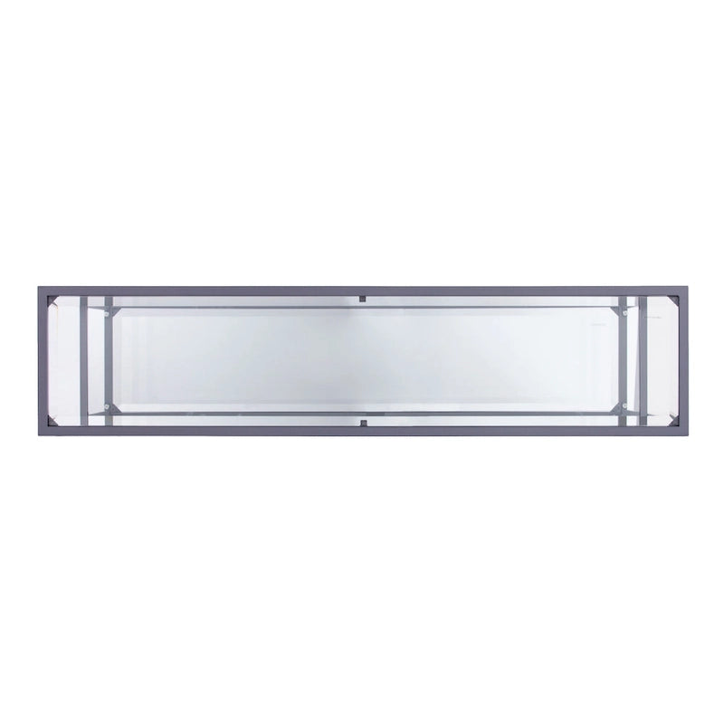 Console étroite Glam – Argent et noir