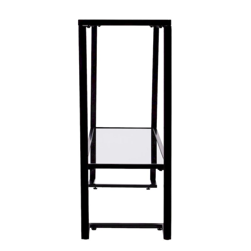 Console étroite Glam – Argent et noir