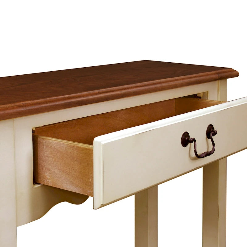 Console de hall mince avec tiroir et étagère inférieure – 20,3 cm de profondeur