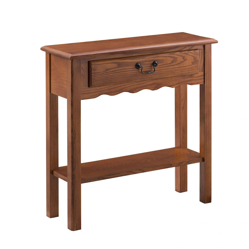 Console de hall mince avec tiroir et étagère inférieure – 20,3 cm de profondeur