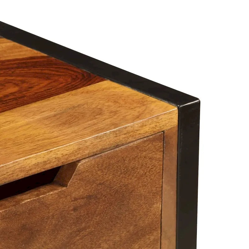 Buffet avec 3 tiroirs 110x35x75 cm en bois de sesham massif