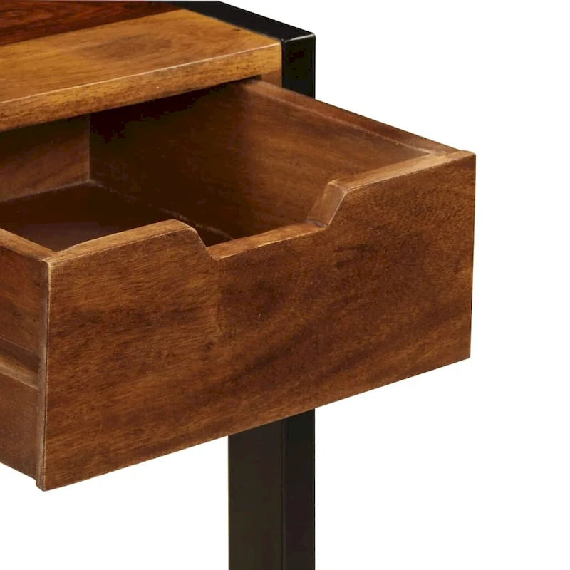 Buffet avec 3 tiroirs 110x35x75 cm en bois de sesham massif