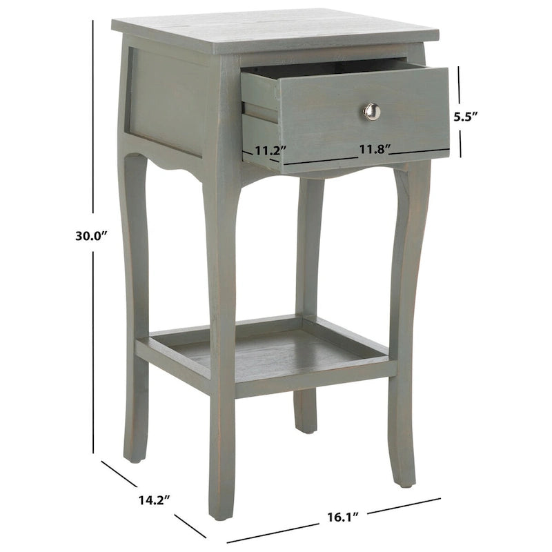 Table d'appoint - 16.1 x 14.2 x 30 - 16Lx14Px30H
