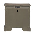 Town & Country Dusty Taupe 3 Drawer Nightstand with Charging Station
