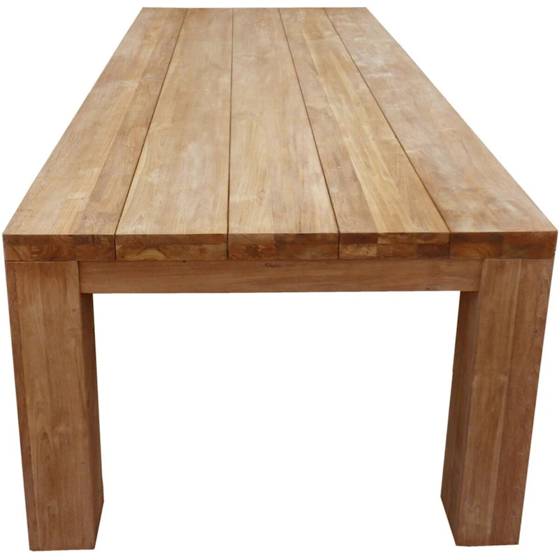 Table de salle à manger rectangulaire Marbella en teck recyclé, 259 cm