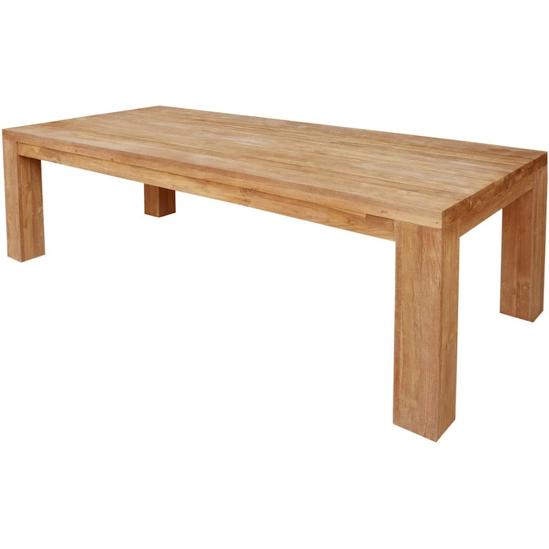 Table de salle à manger rectangulaire Marbella en teck recyclé, 259 cm