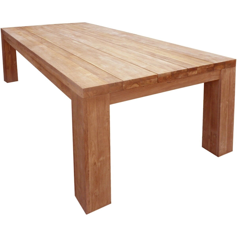 Table de salle à manger rectangulaire Marbella en teck recyclé, 259 cm