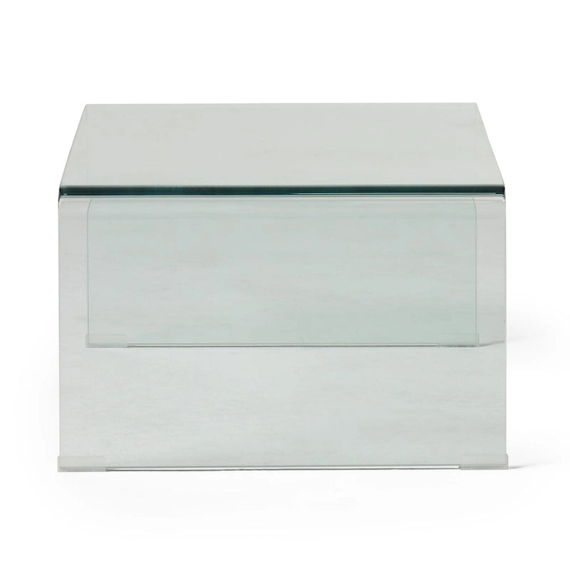 Table basse moderne en verre trempé de 12 mm pour salon