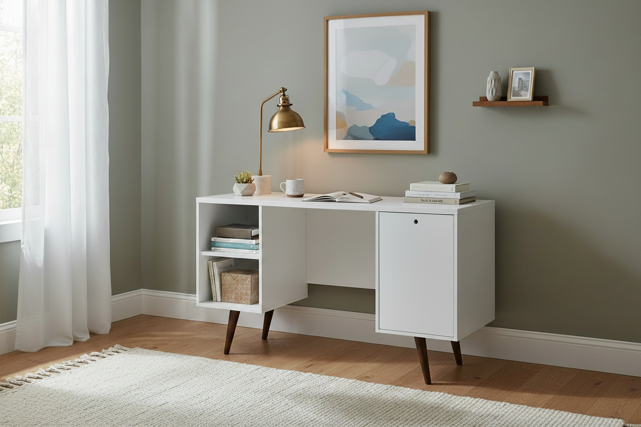 Mid-Century Desk Scene No Chair